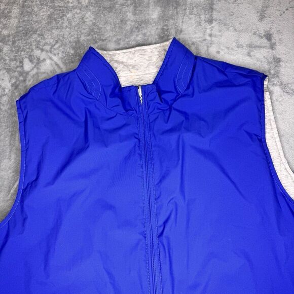 Peter Millar Sz XL Crown Reversible Soft Golf Vest 2-Way Full Zip Gray Blue Mens - Picture 5 of 16